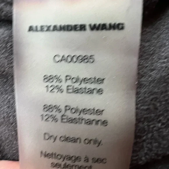 Alexander Wang Bodysuit Lace Up Bodysuit Charcoal Size 8 - Picture 10 of 15